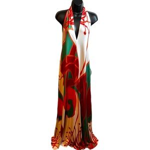 Elegant Multicolor Maxi Dress